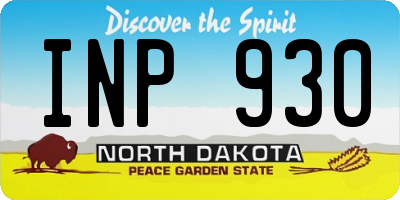 ND license plate INP930