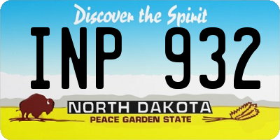 ND license plate INP932