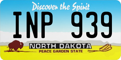 ND license plate INP939