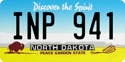 ND license plate INP941