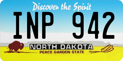 ND license plate INP942