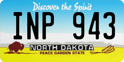 ND license plate INP943