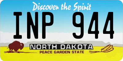 ND license plate INP944