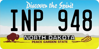 ND license plate INP948
