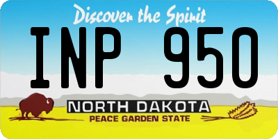 ND license plate INP950