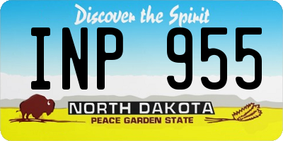ND license plate INP955