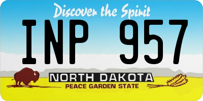 ND license plate INP957