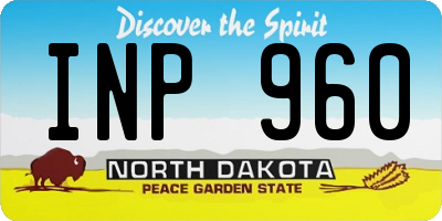ND license plate INP960