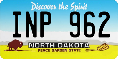ND license plate INP962