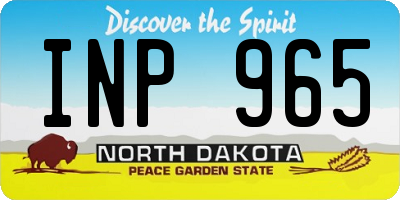 ND license plate INP965