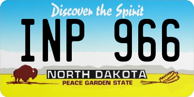 ND license plate INP966