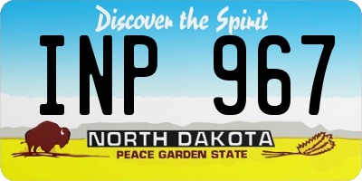 ND license plate INP967