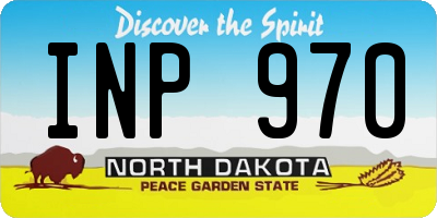 ND license plate INP970
