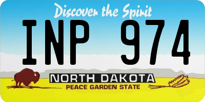 ND license plate INP974