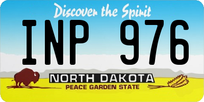 ND license plate INP976