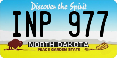 ND license plate INP977