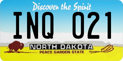ND license plate INQ021
