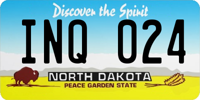 ND license plate INQ024
