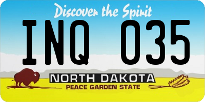 ND license plate INQ035