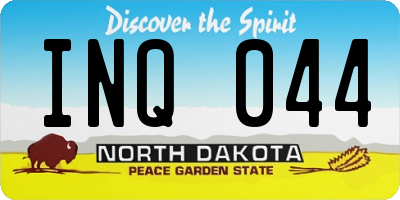 ND license plate INQ044