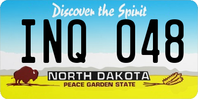 ND license plate INQ048
