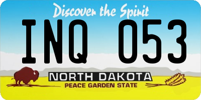 ND license plate INQ053