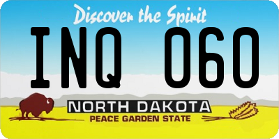 ND license plate INQ060