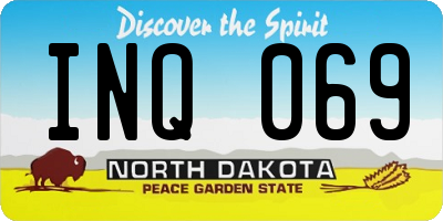 ND license plate INQ069