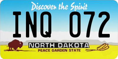 ND license plate INQ072