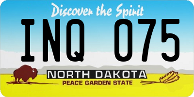 ND license plate INQ075