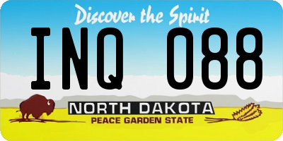 ND license plate INQ088
