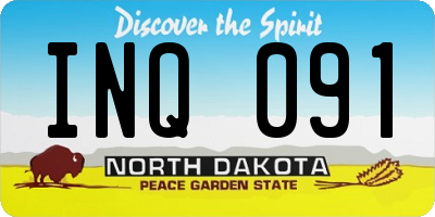 ND license plate INQ091