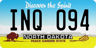 ND license plate INQ094