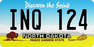 ND license plate INQ124