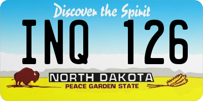 ND license plate INQ126
