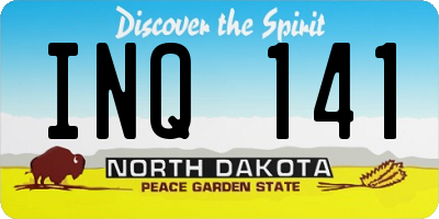 ND license plate INQ141