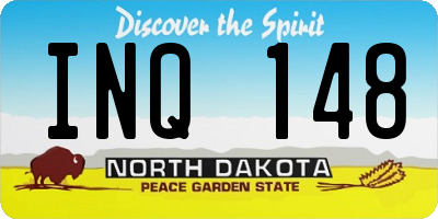 ND license plate INQ148