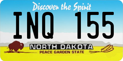 ND license plate INQ155