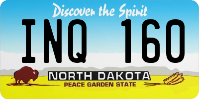 ND license plate INQ160