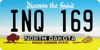 ND license plate INQ169