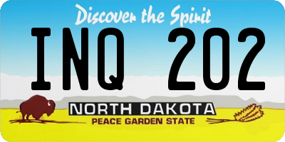 ND license plate INQ202