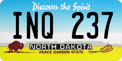 ND license plate INQ237
