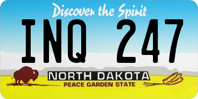 ND license plate INQ247