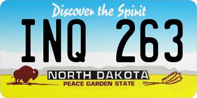 ND license plate INQ263