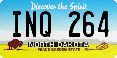 ND license plate INQ264