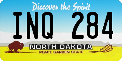 ND license plate INQ284