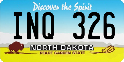 ND license plate INQ326