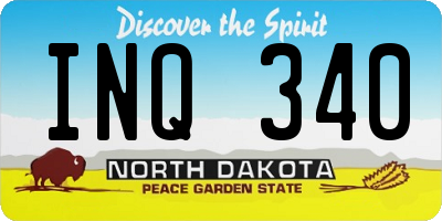 ND license plate INQ340