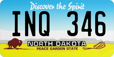 ND license plate INQ346
