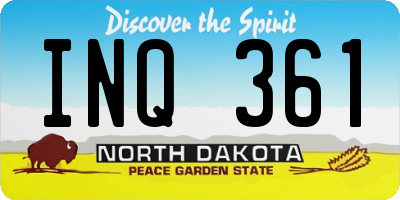 ND license plate INQ361